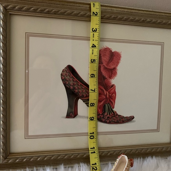 FIONA SAUNDERS Charlotte Shoe (S616) SLVR framed Art in gold fram… - Picture 7 of 8